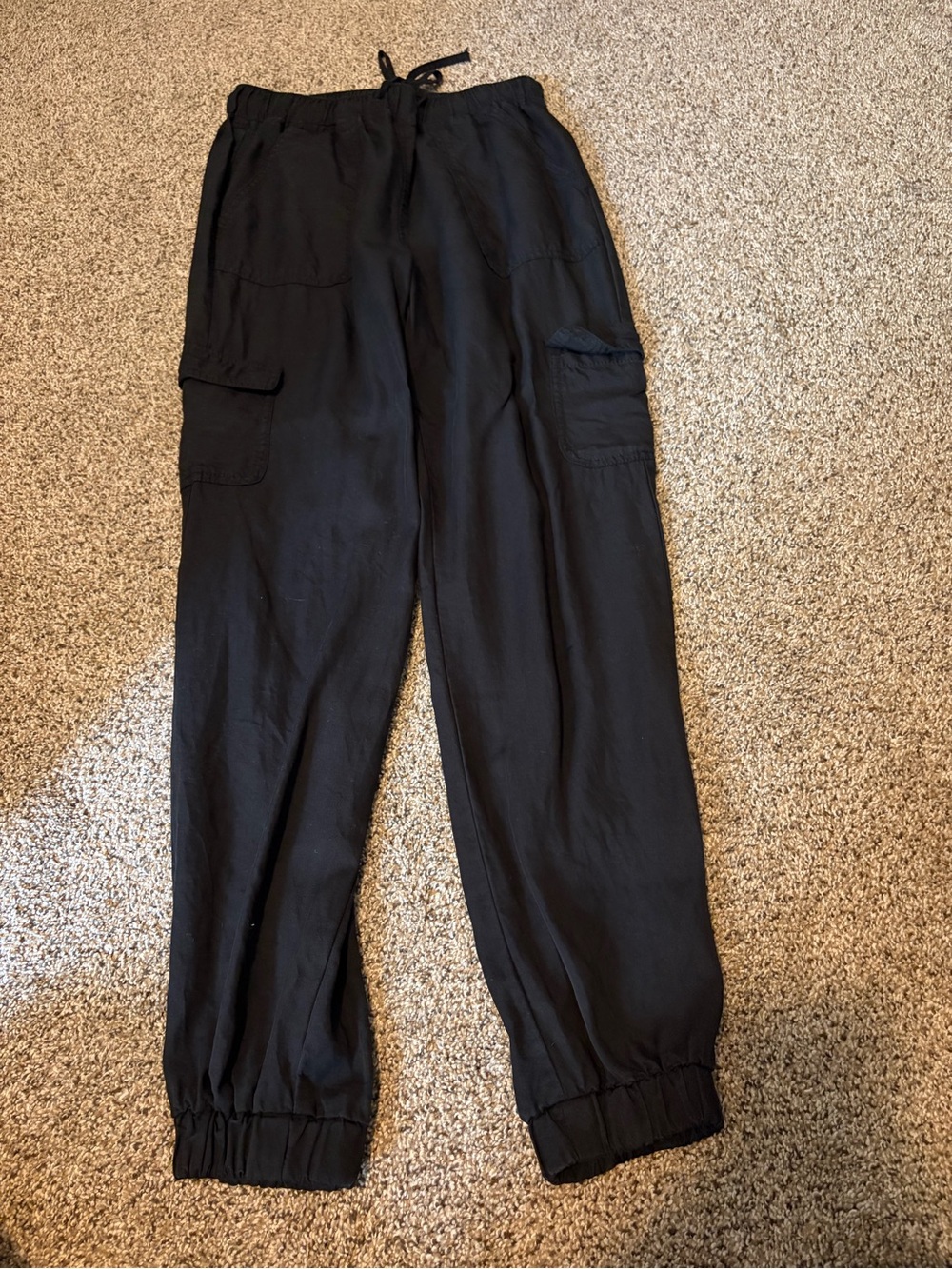 Love Tree Black Elastic Waist Jogger Pants